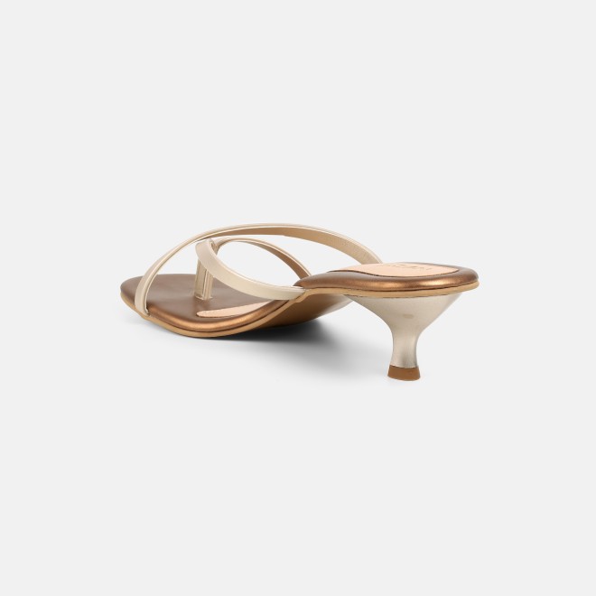 Mochi Women Gold Casual Slip Ons (SKU: 40-465-15-36)