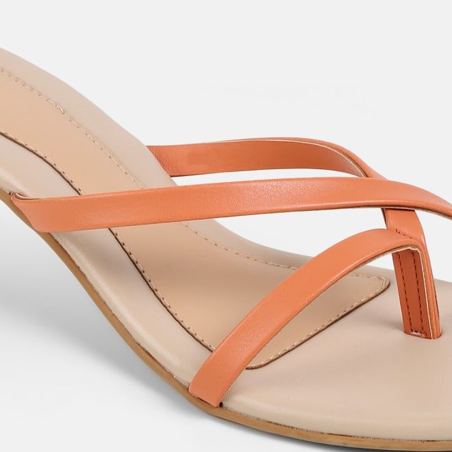 Mochi Women Orange Casual Slip Ons (SKU: 40-465-25-36)