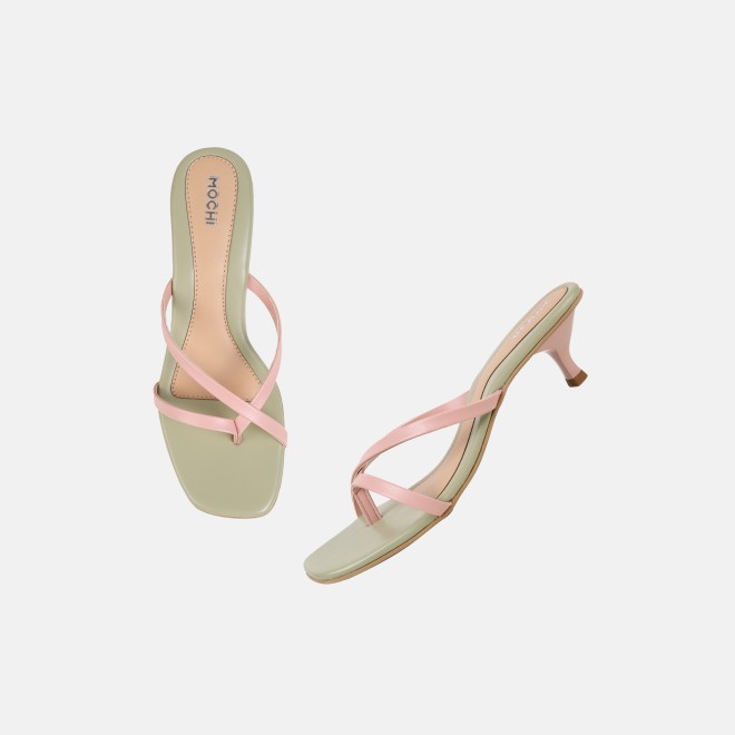Mochi Women Pink Casual Slip Ons (SKU: 40-465-24-36)