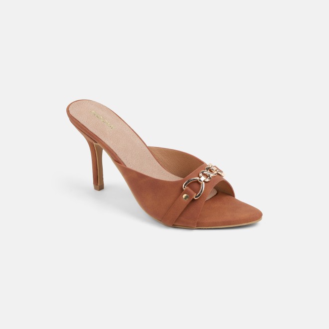 Mochi Women Tan Casual Slip Ons (SKU: 40-467-23-36)