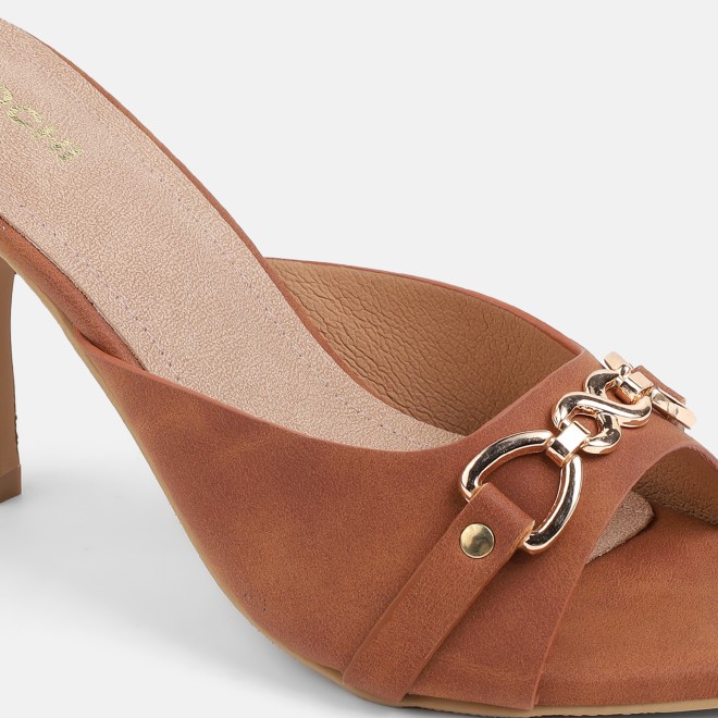 Mochi Women Tan Casual Slip Ons (SKU: 40-467-23-36)