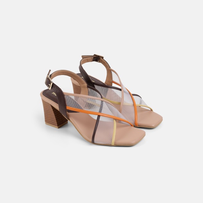 Mochi Women Beige Casual Sandals (SKU: 40-468-20-36)