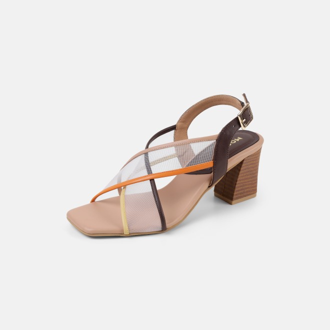 Mochi Women Beige Casual Sandals (SKU: 40-468-20-36)