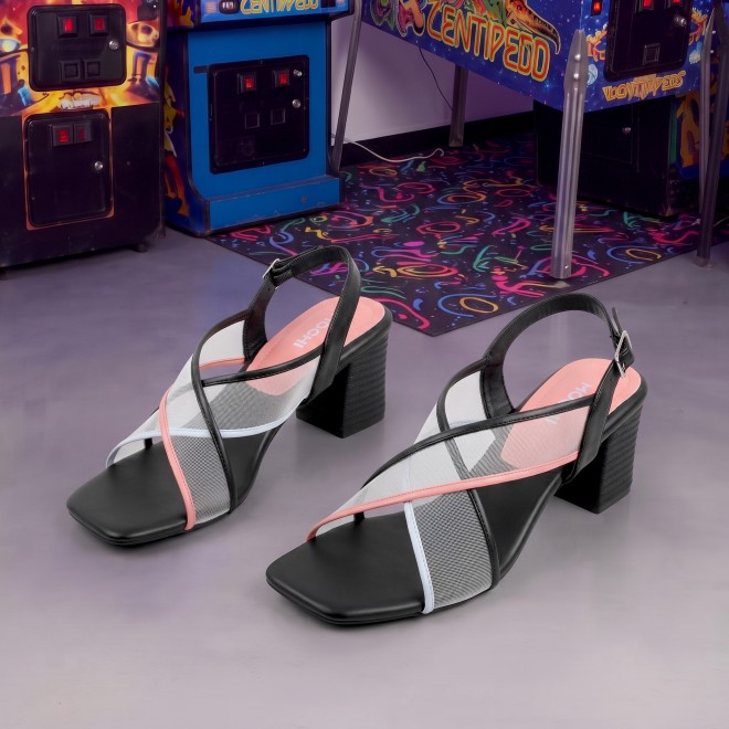 Mochi Women Black Casual Sandals (SKU: 40-468-11-36)
