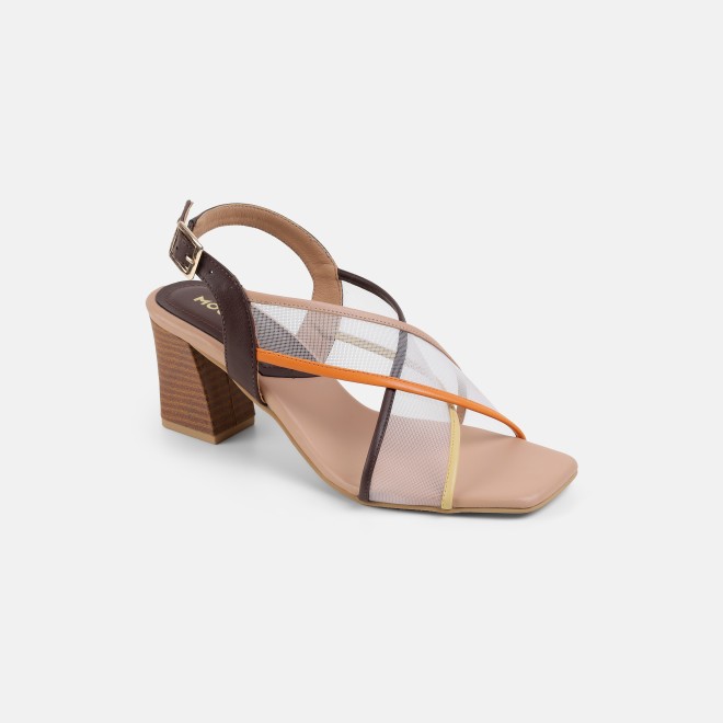 Mochi Women Beige Casual Sandals (SKU: 40-468-20-36)
