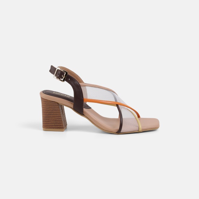 Mochi Women Beige Casual Sandals (SKU: 40-468-20-36)
