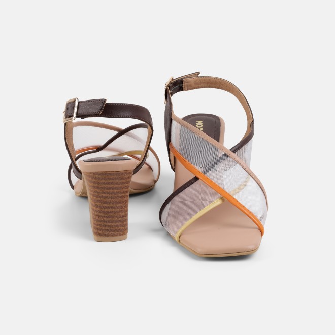 Mochi Women Beige Casual Sandals (SKU: 40-468-20-36)