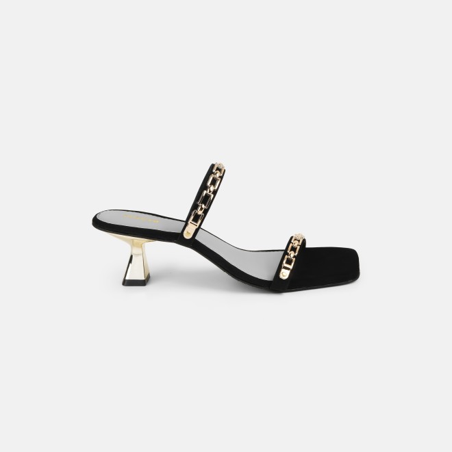 Mochi Women Black Party Slip Ons (SKU: 40-471-11-36)