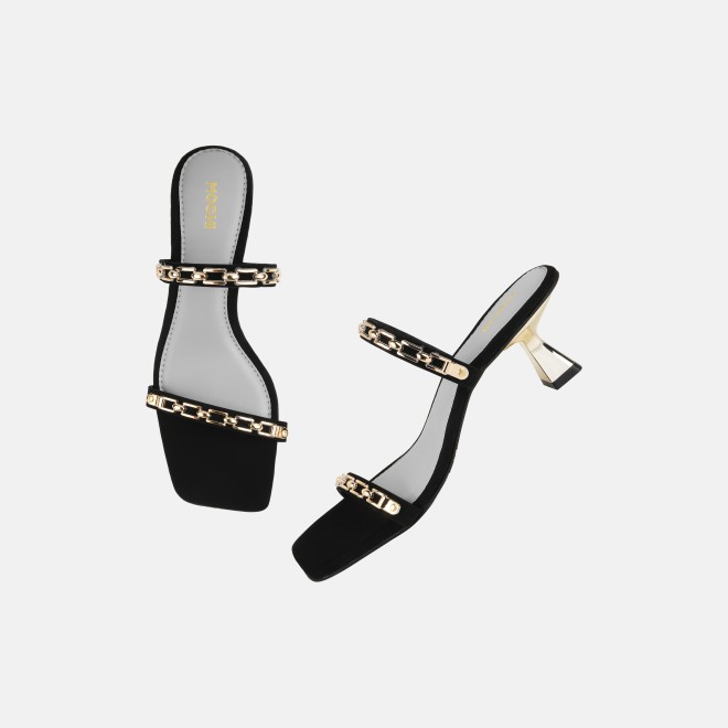 Mochi Women Black Party Slip Ons (SKU: 40-471-11-36)