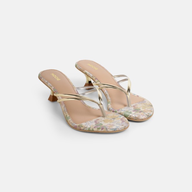 Mochi Women Gold Casual Slip Ons (SKU: 40-474-15-36)