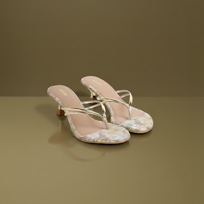 Mochi Women Gold Casual Slip Ons