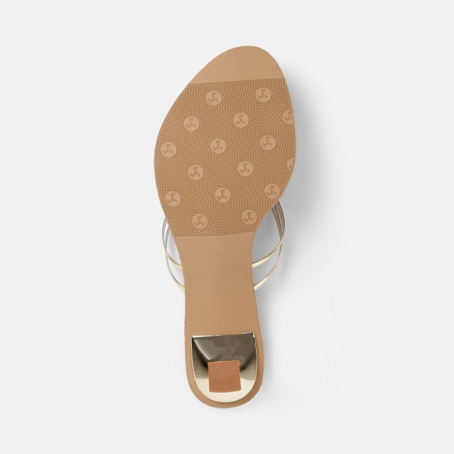 Mochi Women Gold Casual Slip Ons (SKU: 40-474-15-36)