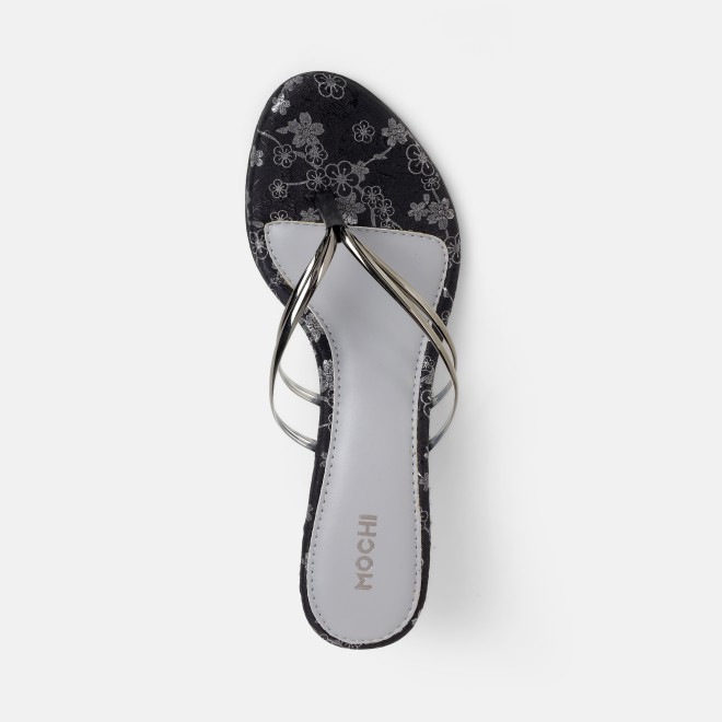 Mochi Women Gun-metal Casual Slip Ons (SKU: 40-474-29-36)