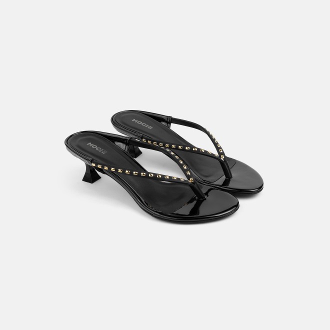 Mochi Women Black Casual Slip Ons (SKU: 40-477-11-39)