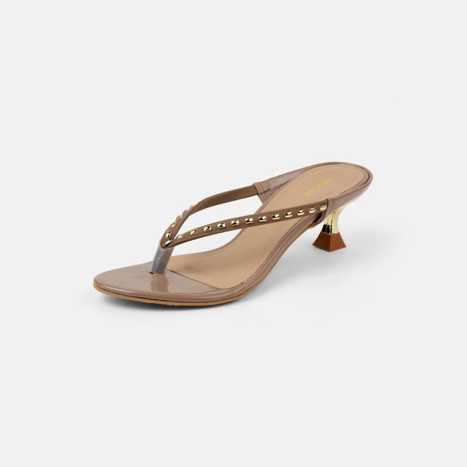Mochi Women Beige Casual Slip Ons (SKU: 40-477-20-37)