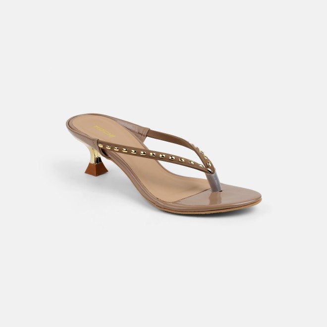 Mochi Women Beige Casual Slip Ons (SKU: 40-477-20-37)