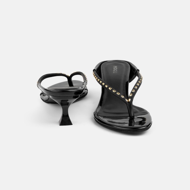 Mochi Women Black Casual Slip Ons (SKU: 40-477-11-39)