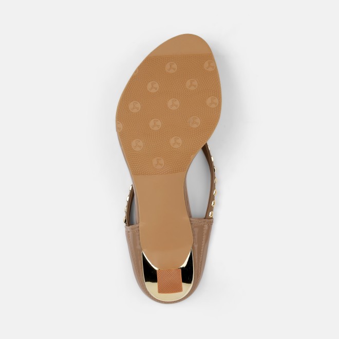 Mochi Women Beige Casual Slip Ons (SKU: 40-477-20-37)