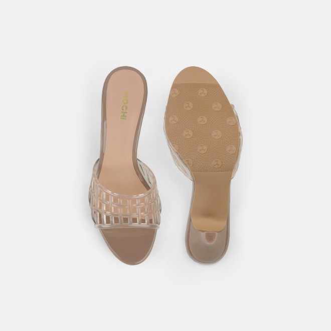 Mochi Women Beige Casual Slip Ons (SKU: 40-480-20-36)