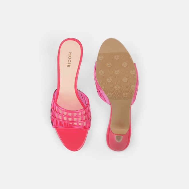 Mochi Women Pink Casual Slip Ons (SKU: 40-480-24-36)