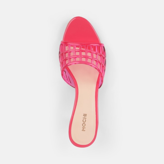 Mochi Women Pink Casual Slip Ons (SKU: 40-480-24-36)