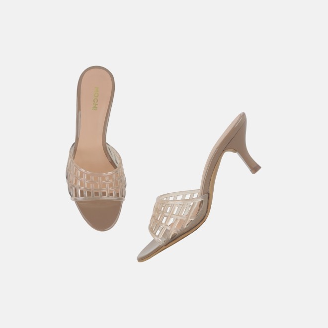 Mochi Women Beige Casual Slip Ons (SKU: 40-480-20-36)