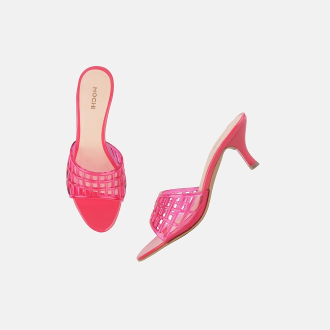 Mochi Women Pink Casual Slip Ons (SKU: 40-480-24-36)