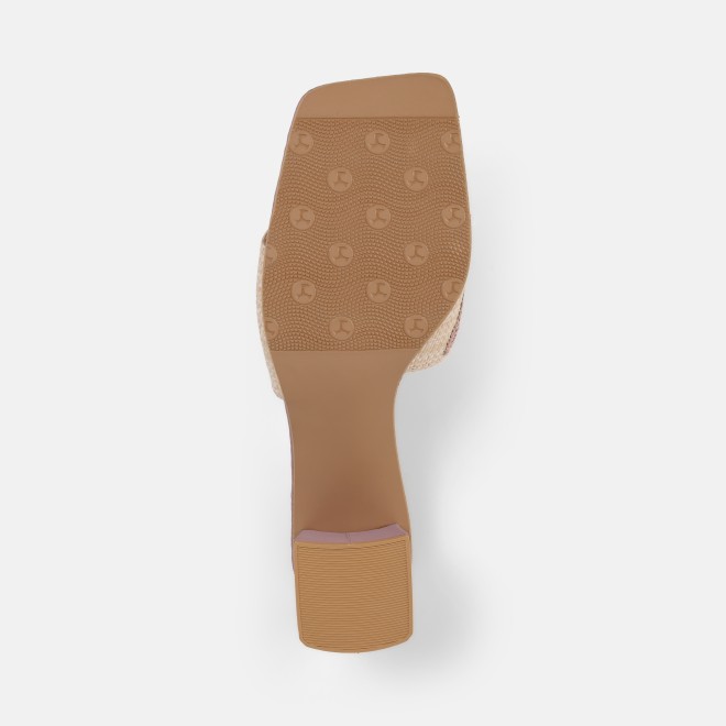 Mochi Women Peach Ethnic Slip Ons (SKU: 40-481-80-36)