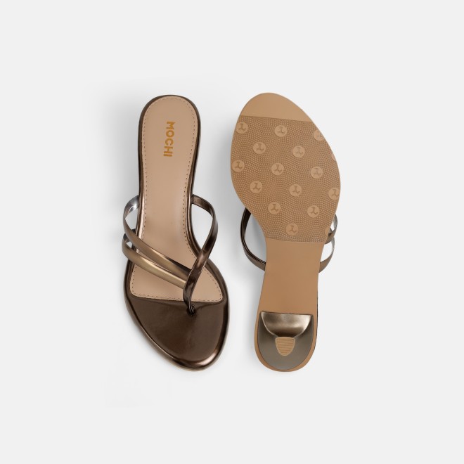 Mochi Women Antic-gold Casual Slip Ons (SKU: 40-483-28-36)