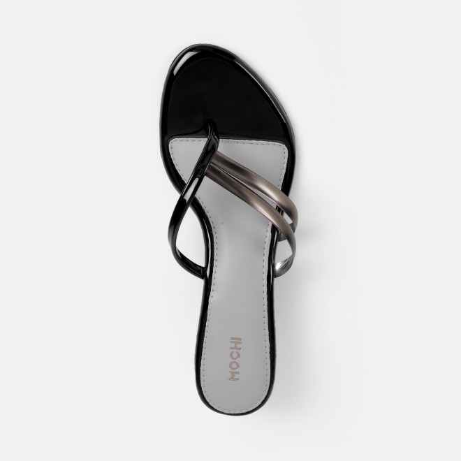 Mochi Women Black Casual Slip Ons (SKU: 40-483-11-36)