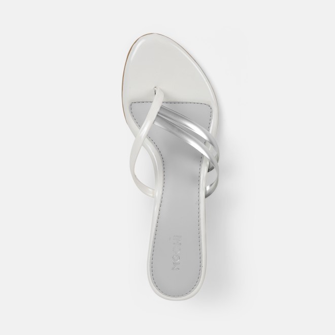 Mochi Women White Casual Slip Ons (SKU: 40-483-16-36)