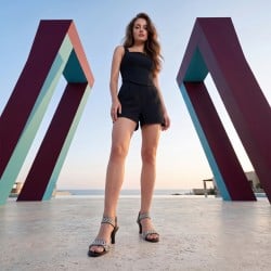 Mochi Women Black Casual Sandals