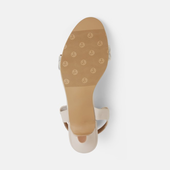 Mochi Women Beige Casual Sandals (SKU: 40-484-20-36)