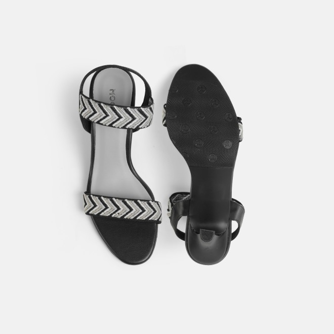 Mochi Women Black Casual Sandals (SKU: 40-484-11-36)