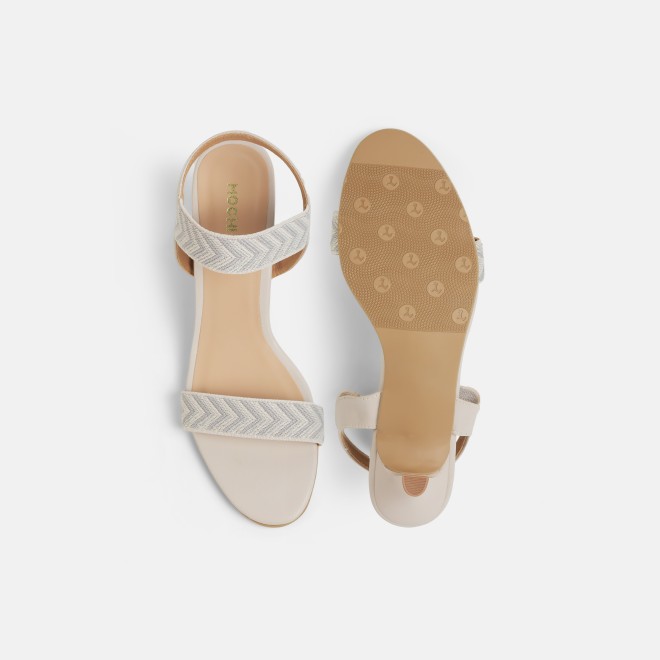 Mochi Women Beige Casual Sandals (SKU: 40-484-20-36)