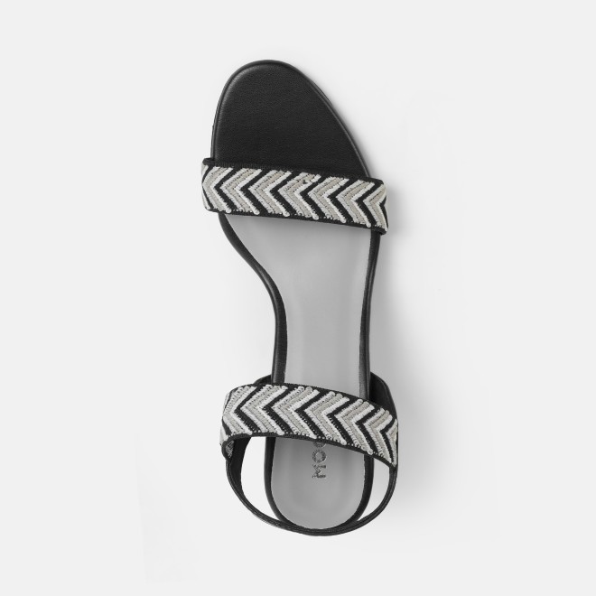 Mochi Women Black Casual Sandals (SKU: 40-484-11-36)