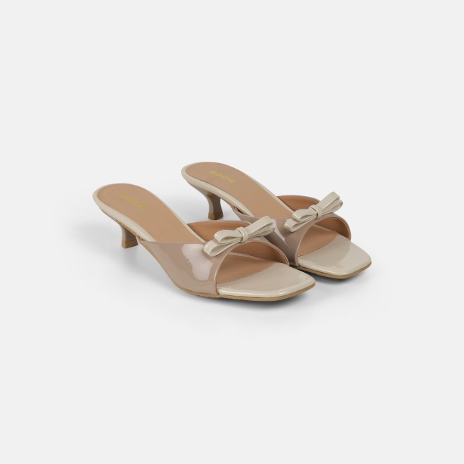 Mochi Women Beige Casual Slip Ons (SKU: 40-485-20-36)