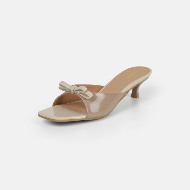 Mochi Women Beige Casual Slip Ons (SKU: 40-485-20-36)