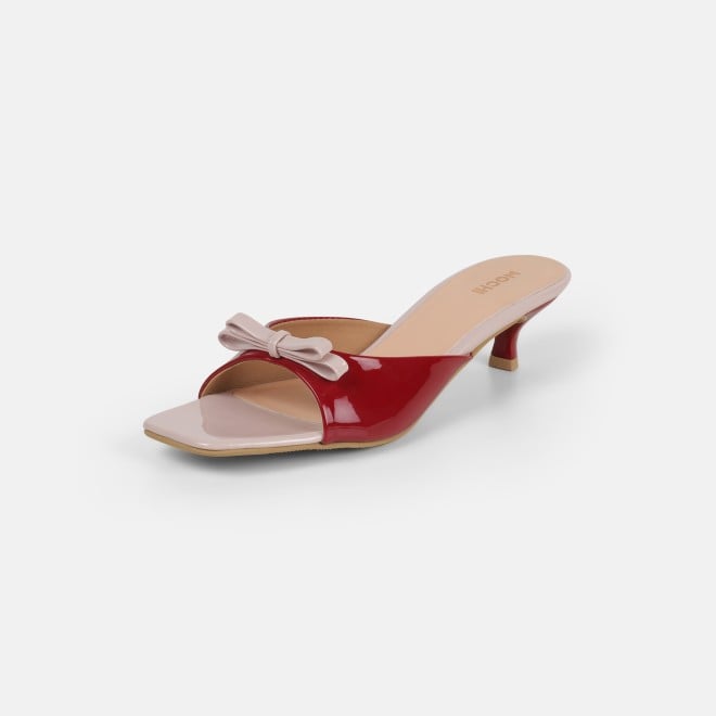 Mochi Women Maroon Casual Slip Ons (SKU: 40-485-44-36)