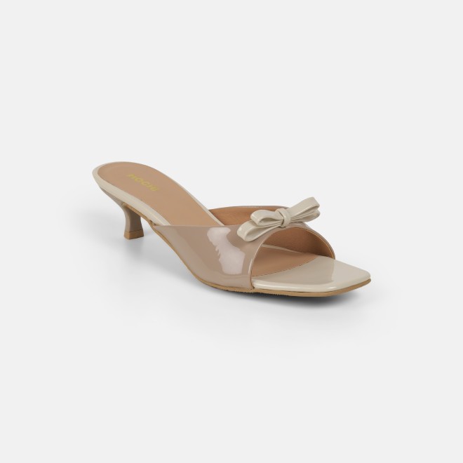 Mochi Women Beige Casual Slip Ons (SKU: 40-485-20-36)