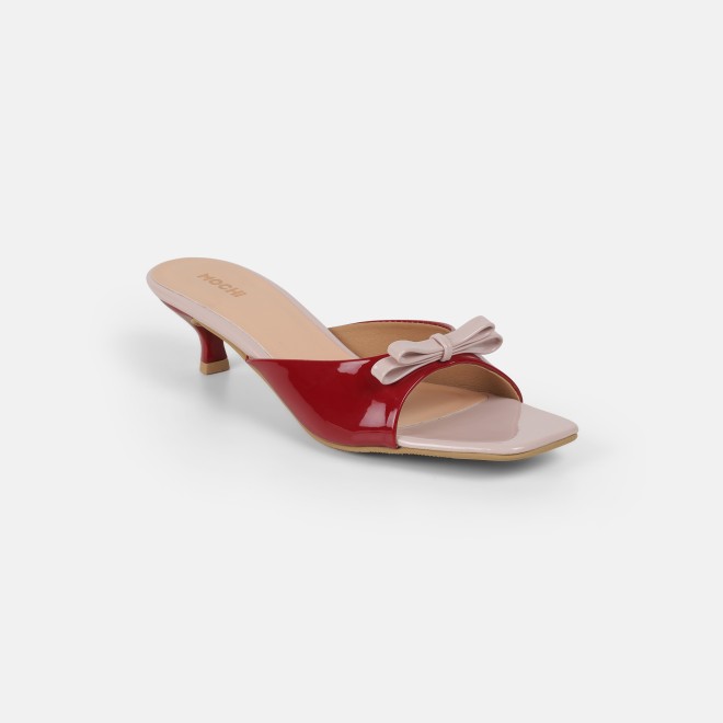 Mochi Women Maroon Casual Slip Ons (SKU: 40-485-44-36)