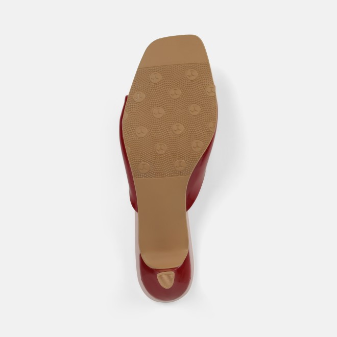 Mochi Women Maroon Casual Slip Ons (SKU: 40-485-44-36)