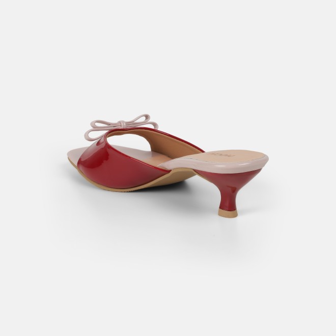 Mochi Women Maroon Casual Slip Ons (SKU: 40-485-44-36)
