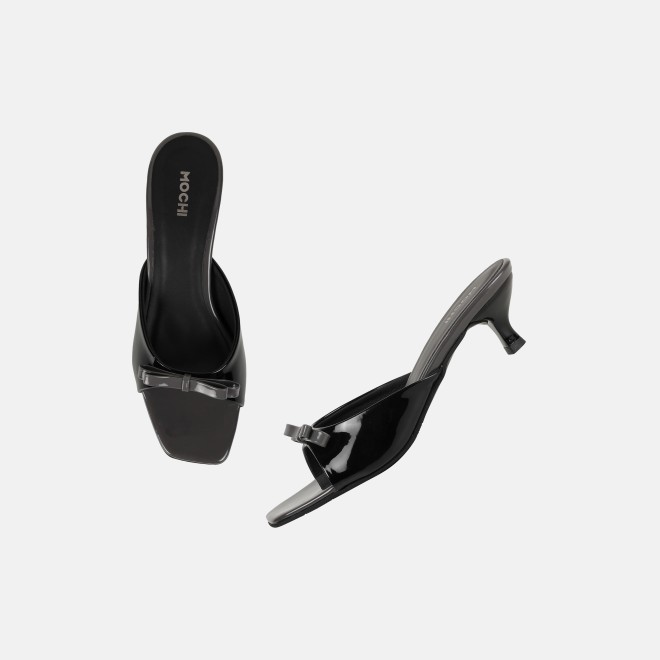 Mochi Women Black Casual Slip Ons (SKU: 40-485-11-36)