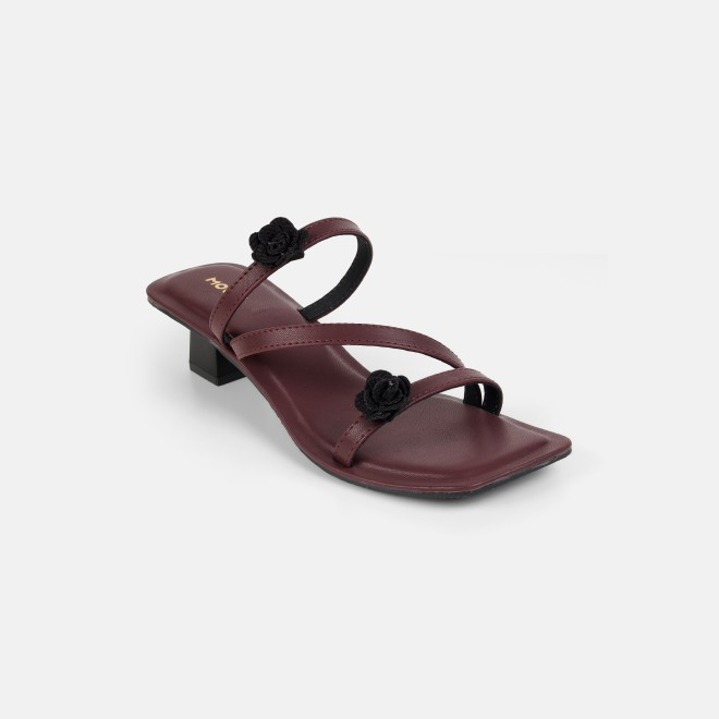 Mochi Women Maroon Casual Slip Ons (SKU: 40-487-44-36)