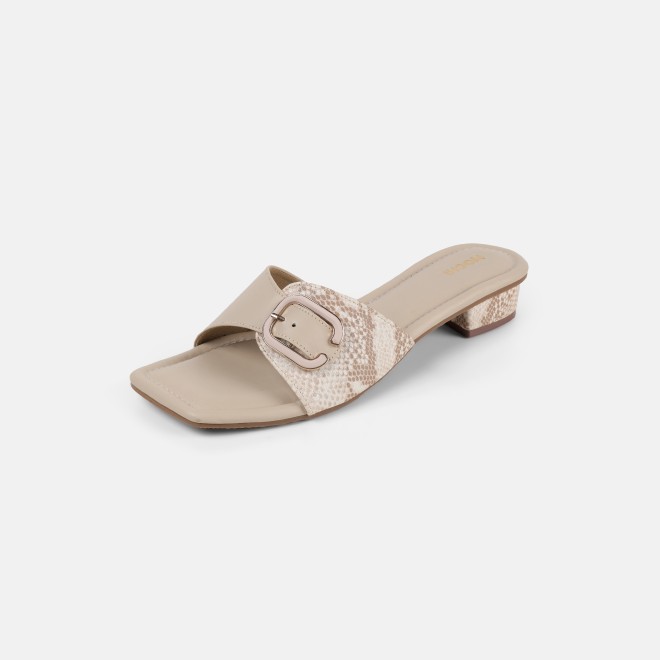 Mochi Women Beige Casual Slip Ons (SKU: 40-488-20-36)
