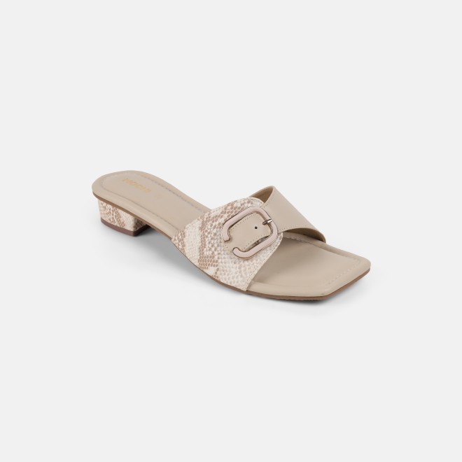 Mochi Women Beige Casual Slip Ons (SKU: 40-488-20-36)