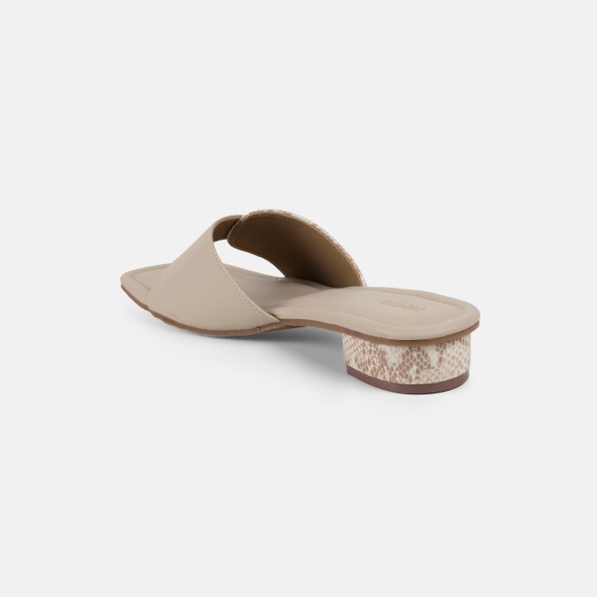 Mochi Women Beige Casual Slip Ons (SKU: 40-488-20-36)