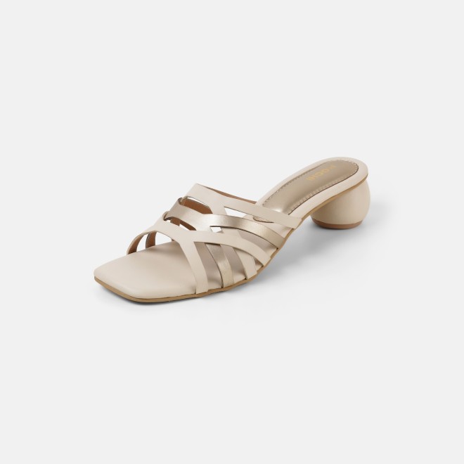 Mochi Women Beige Casual Slip Ons (SKU: 40-491-20-37)