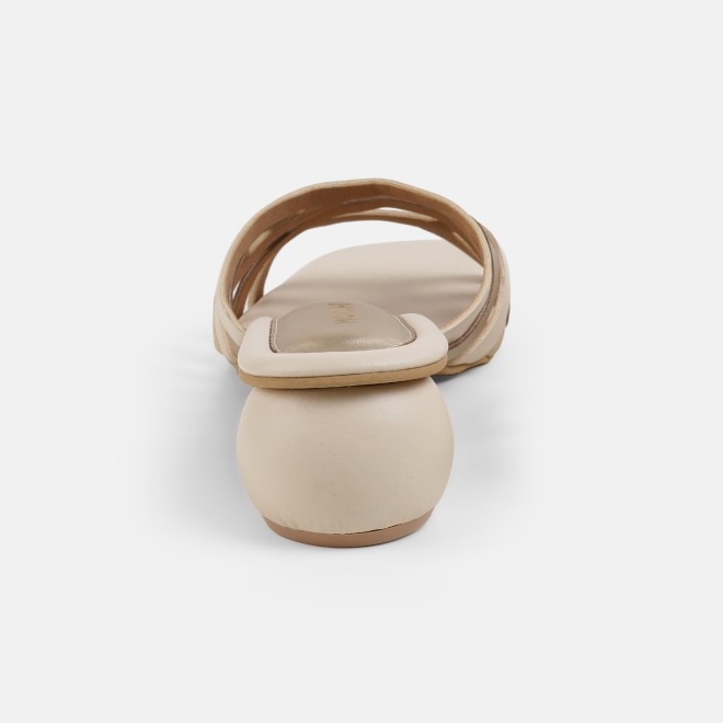Mochi Women Beige Casual Slip Ons (SKU: 40-491-20-37)